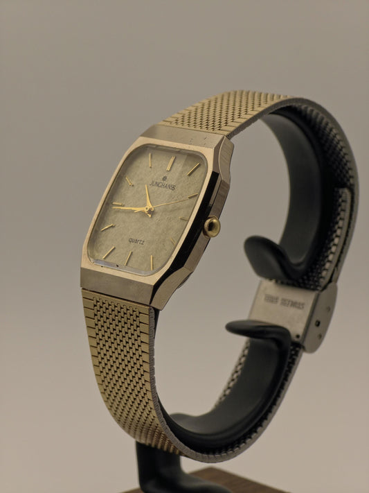 Vintage Junghans His & Hers Watch Set: Gold Tone Mesh, c.1980s