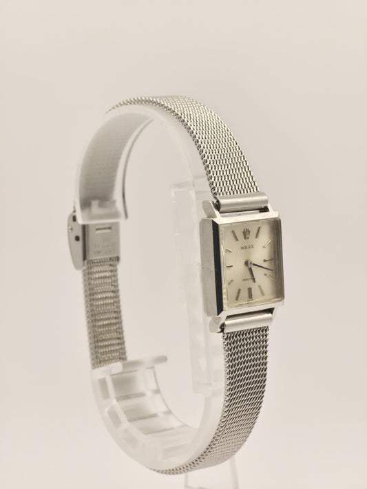 Vintage Rolex Precision Women’s Watch – 1960s Swiss Classic with Mesh Bracelet