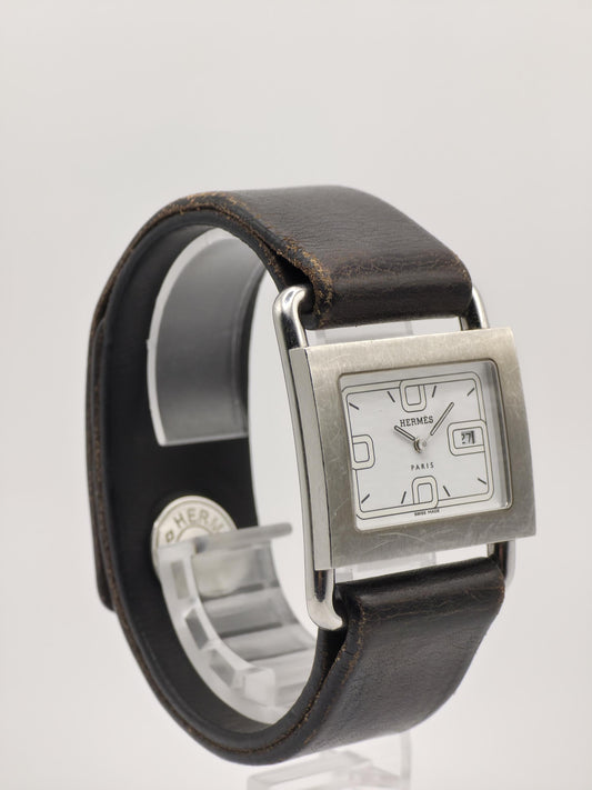 Hermès Paris Carré Quartz Men’s Watch – Swiss Made Minimalist Design
