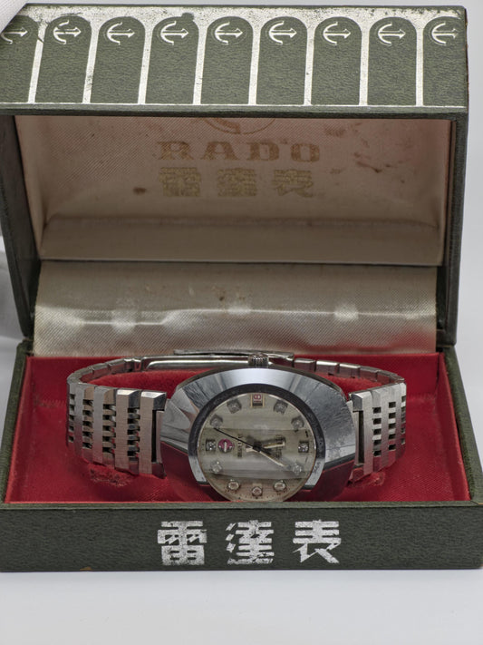 Vintage Rado Diastar Automatic Watch, Hardmetal Case, Swiss Made With Box