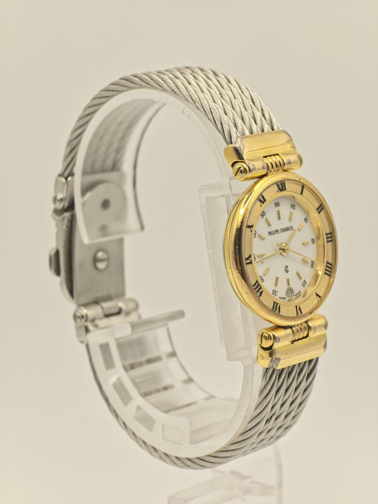 Philippe Charriol Quartz Watch Gold Tone Cable Bracelet Swiss Women Vintage | - 42
