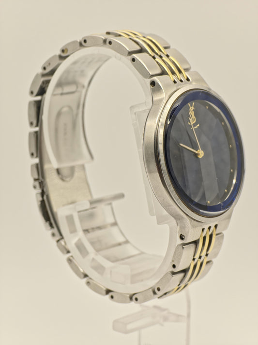 YSL Yves Saint Laurent Quartz Men’s Watch Blue Dial Two Tone Bracelet Ref. 960311 | - 91