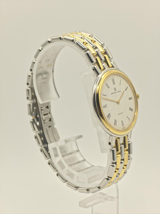 Universal Genève Quartz mens Watch Two-Tone Bracelet Roman Dial Ref. 633.019 | - 98