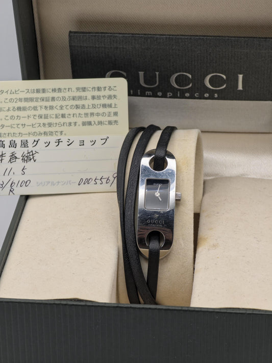 Gucci Women’s Wrap Bracelet Watch | Model 6100L | Swiss Made | Adjustable Fit | Box & Warranty Card | - 128