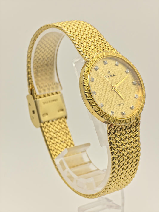 Cyma Quartz 809 Gold-Tone Swiss Watch Unisex | - 143