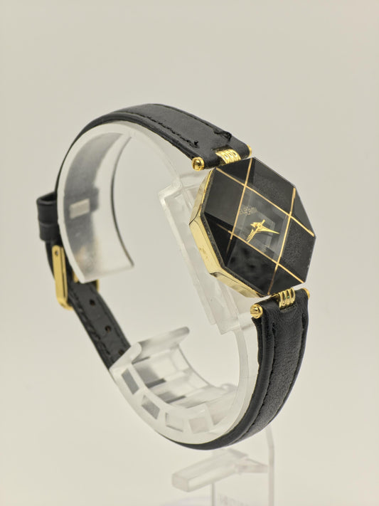 Belami BA-587L Black Dial Gold-Tone Ladies Vintage Quartz Watch | - 185