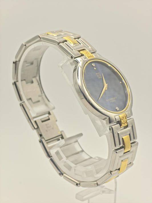 Givenchy Millesime III Blue Dial Two-Tone Quartz Watch Swiss Made - 207