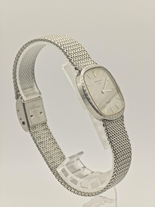 Longines Men Watch Quartz Silver Dial Stainless Steel Swiss Made Vintage | 286