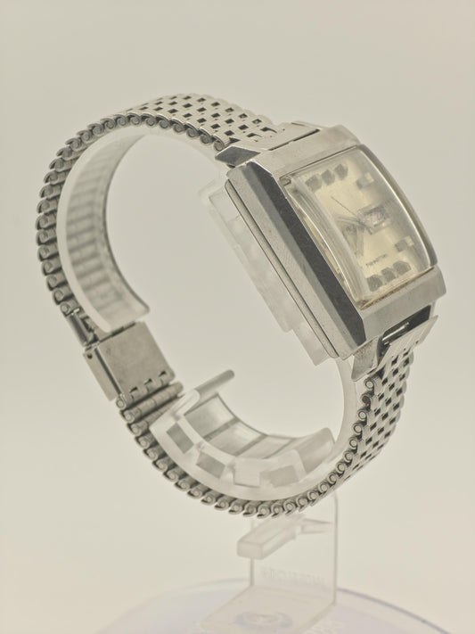 Rado Manhattan Automatic Day Date Square Dial Steel Bracelet Men | - 291
