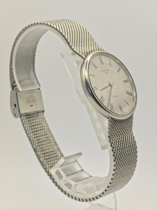 Vintage Longines Automatic Silver Dial Mesh Bracelet Men’s Watch Swiss Made - 327