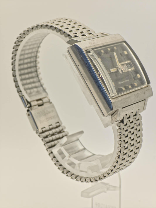 Vintage Rado Manhattan Men’s Automatic Watch Day Date Square TV Dial Swiss Made - 330