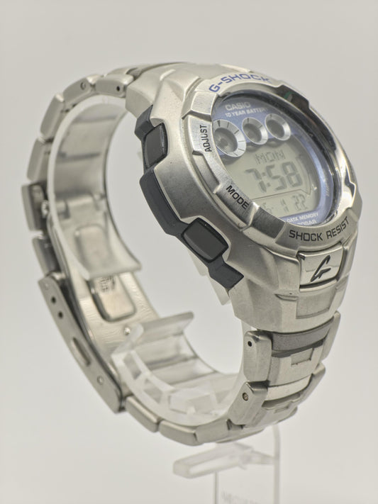 Vintage Casio G-Shock Men's Digital Watch Stainless Steel Bracelet WR20BAR Shock Resist - 338