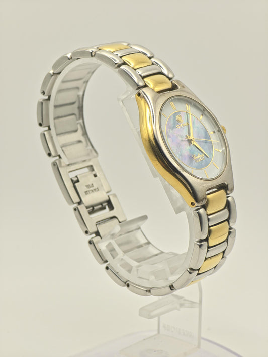 Vintage Cyma Sealord Men's/Unisex Quartz Two-Tone Blue Dial Swiss Watch - 413