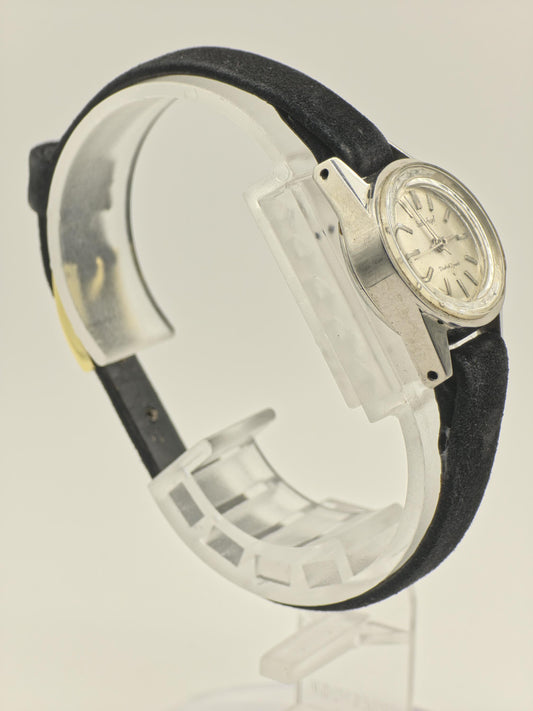 Vintage Seiko Angel Diashock 21 Jewels Hand-Winding Women's Watch Silver Dial - 402