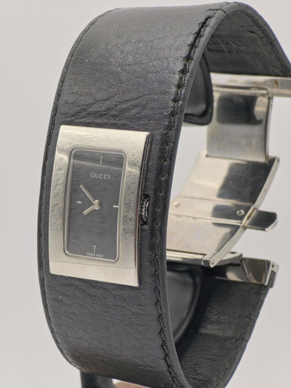 Gucci 7800L G74 Unisex Watch | Swiss Made Rectangle Dial | Vintage Designer Leather Strap Watch | Minimalist Luxury Timepiece
