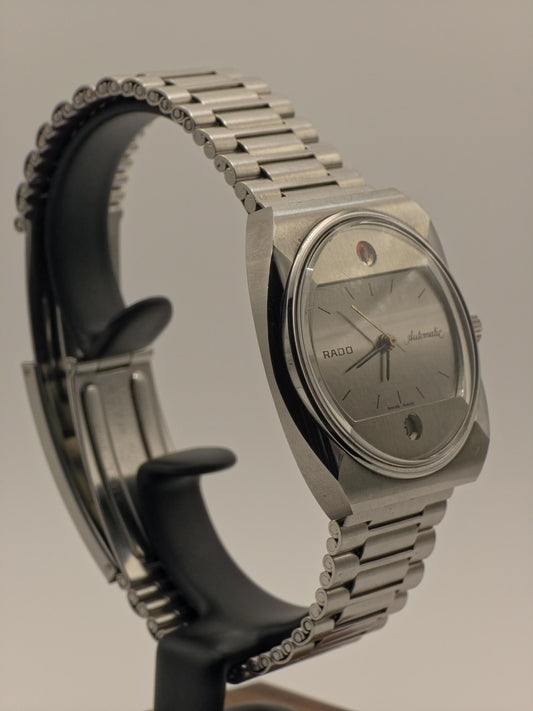 Rado Automatic Date | 1970s Swiss Made | Grey Dial | Vintage Stainless Steel Watch | Collectible Timepiece