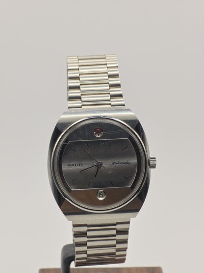 Rado Automatic Date | 1970s Swiss Made | Grey Dial | Vintage Stainless Steel Watch | Collectible Timepiece