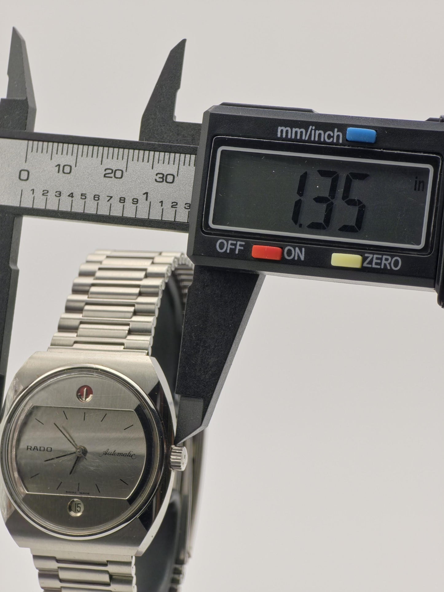 Rado Automatic Date | 1970s Swiss Made | Grey Dial | Vintage Stainless Steel Watch | Collectible Timepiece