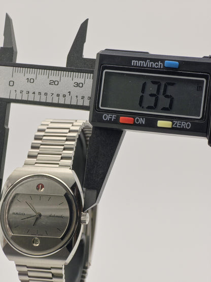 Rado Automatic Date | 1970s Swiss Made | Grey Dial | Vintage Stainless Steel Watch | Collectible Timepiece