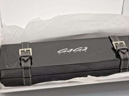 GaGa Milano Manuale 46mm: Black PVD Watch with Multicolor Dial (Box & Warranty)