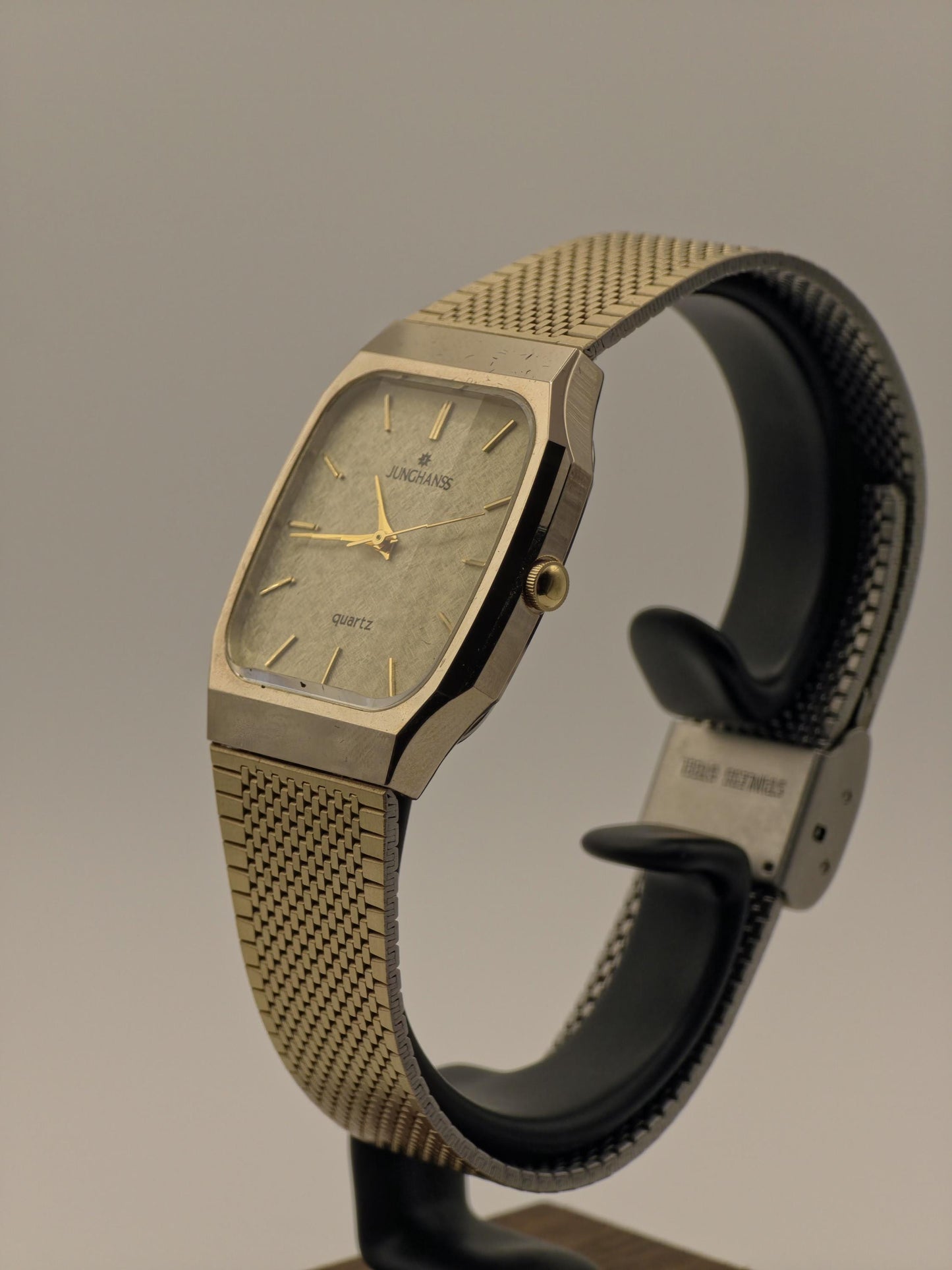 Vintage Junghans His & Hers Watch Set: Gold Tone Mesh, c.1980s