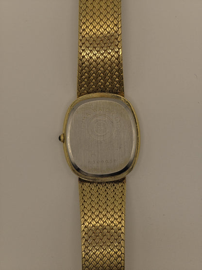 CYMA Gold Plated Quartz Watch | Swiss Made Vintage Watch | Woven Mesh Bracelet | 1980s Elegant Timepiece