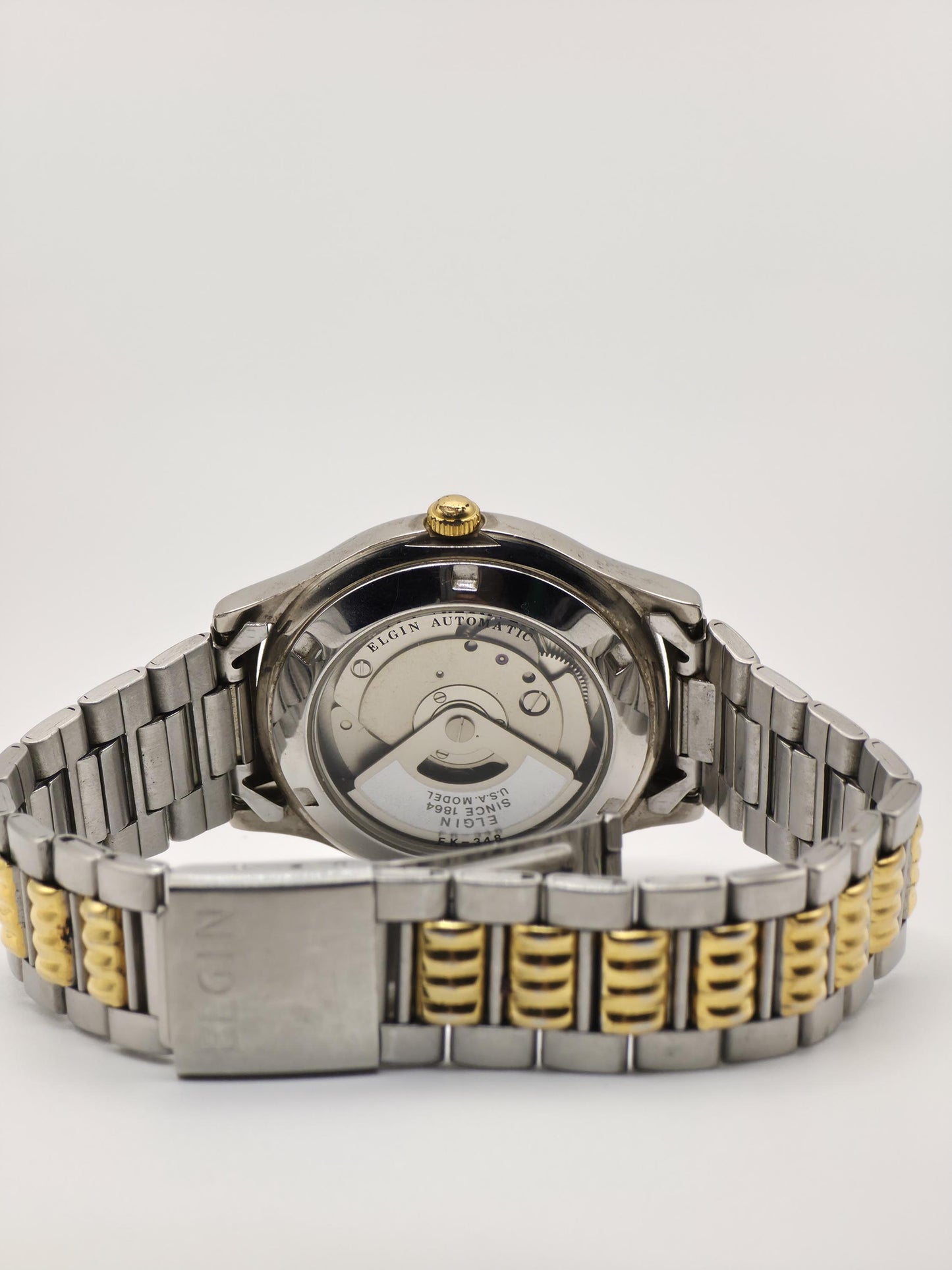 Vintage Elgin Automatic Watch - 1980s Two-Tone 21 Jewels