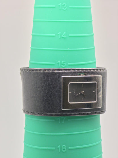Gucci 7800L G74 Unisex Watch | Swiss Made Rectangle Dial | Vintage Designer Leather Strap Watch | Minimalist Luxury Timepiece