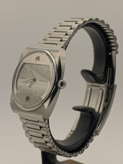Rado Automatic Date | 1970s Swiss Made | Grey Dial | Vintage Stainless Steel Watch | Collectible Timepiece