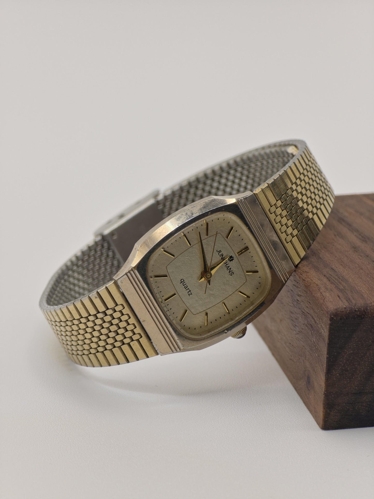 Vintage Junghans His & Hers Watch Set: Gold Tone Mesh, c.1980s