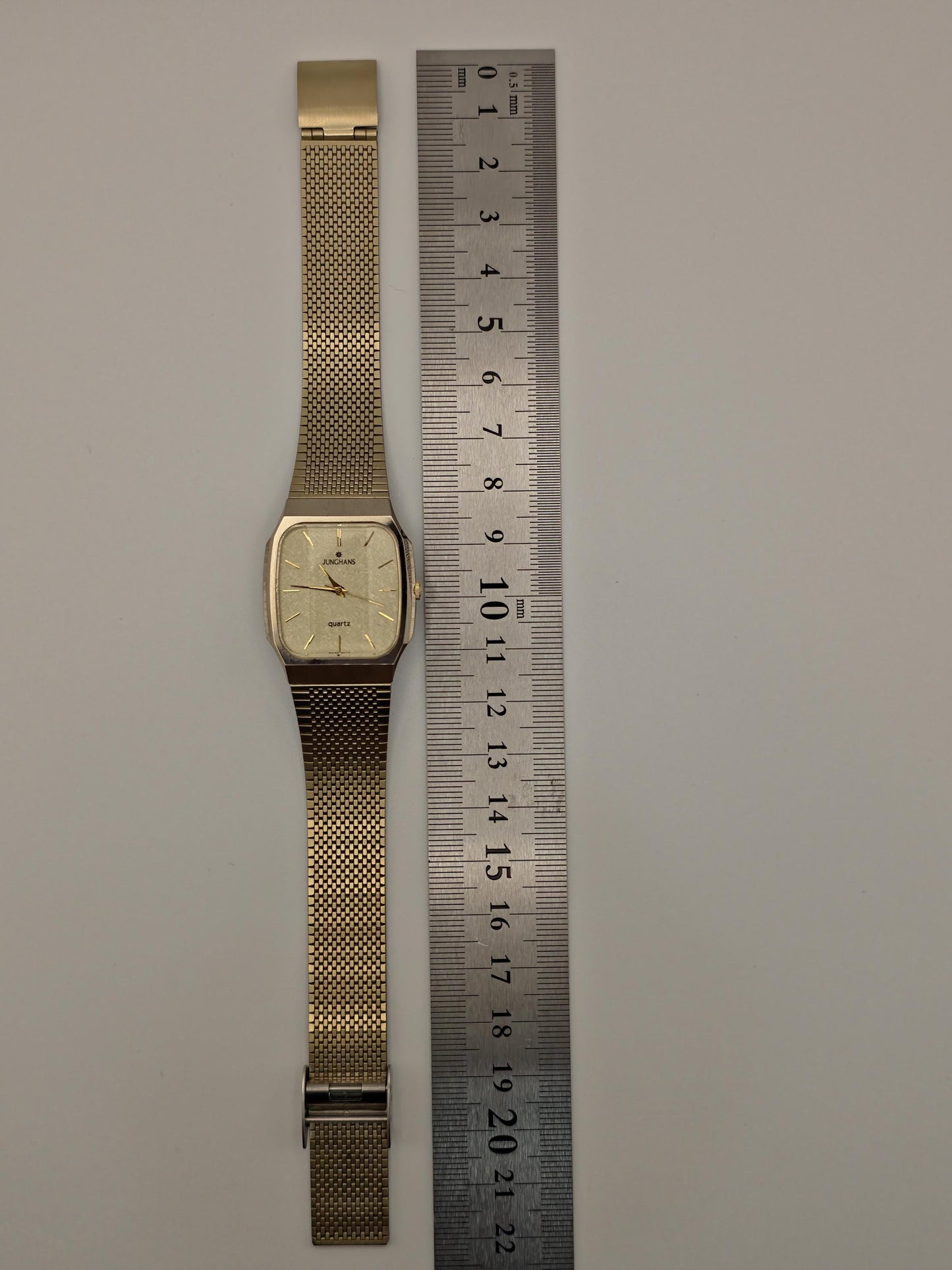 Vintage Junghans His & Hers Watch Set: Gold Tone Mesh, c.1980s