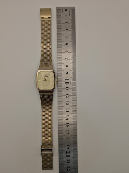 Vintage Junghans His & Hers Watch Set: Gold Tone Mesh, c.1980s