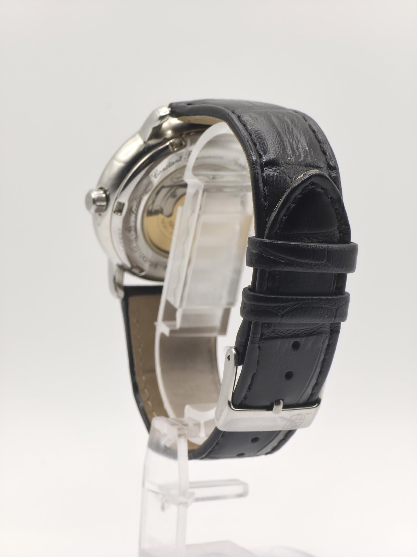 Frederique Constant Geneve Automatic Watch – Swiss Made, Black Roman Numeral Dial
