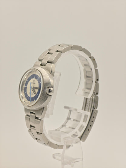 Vintage Omega Genève Dynamic Automatic Watch – 1970s Swiss Made Blue Bullseye Dial