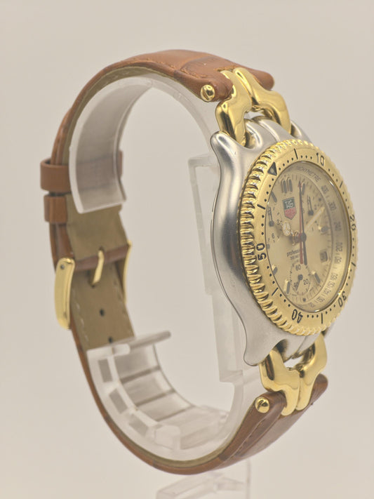 Vintage TAG Heuer Chronograph | Two-Tone Champagne Dial, Leather Strap