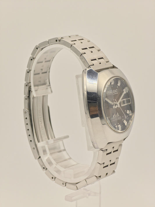 Vintage ORIENT Automatic Watch, Faceted Crystal, 1970s Japanese Made