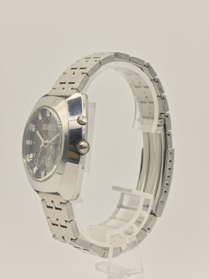Vintage ORIENT Automatic Watch, Faceted Crystal, 1970s Japanese Made