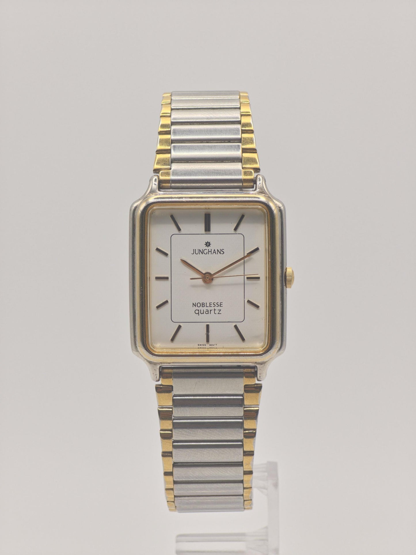 Vintage Junghans Noblesse Quartz Watch, Two-Tone Square Dress Watch