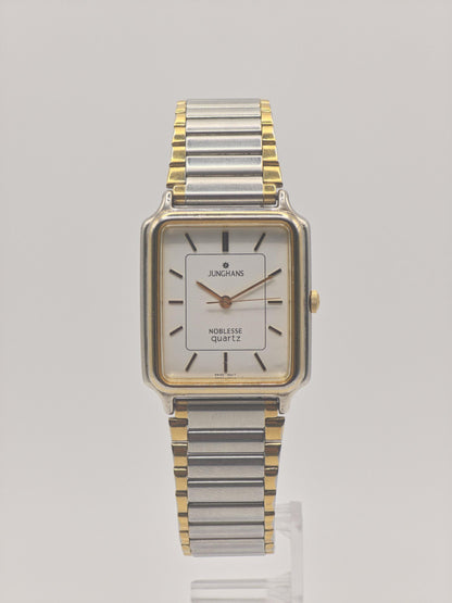 Vintage Junghans Noblesse Quartz Watch, Two-Tone Square Dress Watch