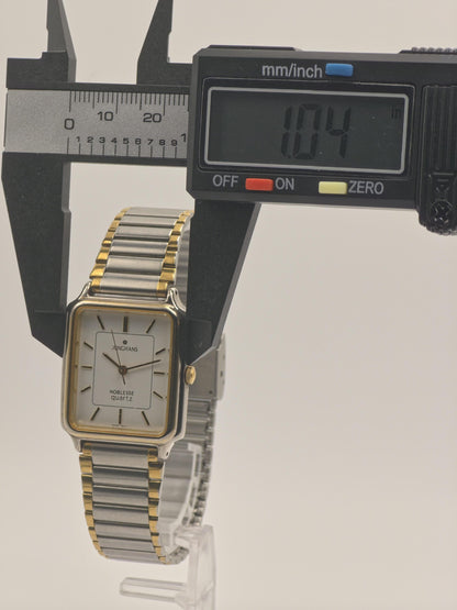 Vintage Junghans Noblesse Quartz Watch, Two-Tone Square Dress Watch