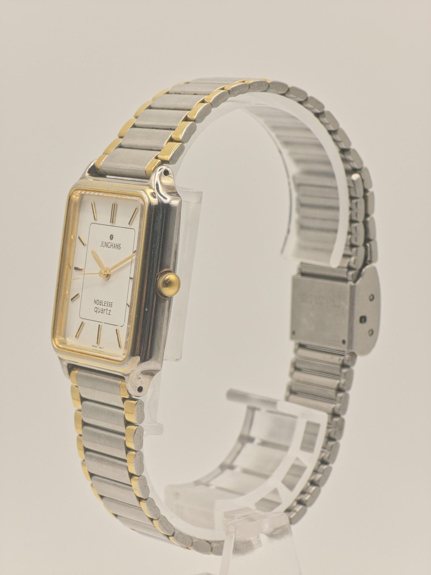 Vintage Junghans Noblesse Quartz Watch, Two-Tone Square Dress Watch