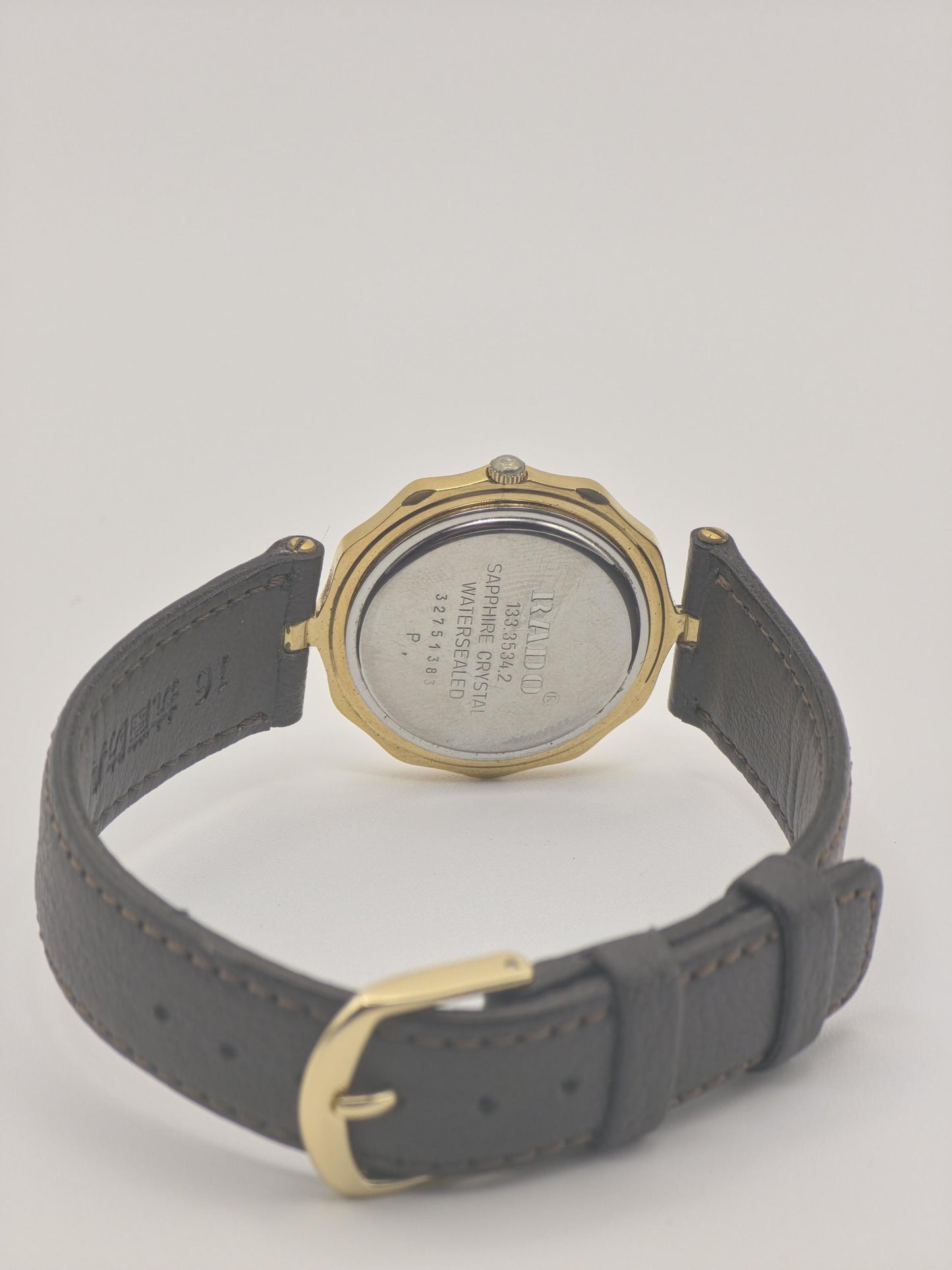 Vintage RADO Quartz Watch, Gold Plated Honeycomb Dial, Swiss Made