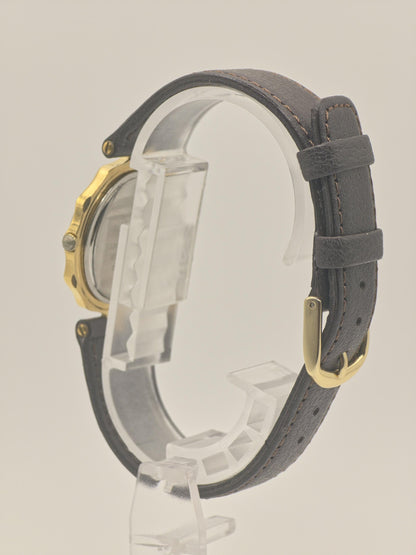 Vintage RADO Quartz Watch, Gold Plated Honeycomb Dial, Swiss Made