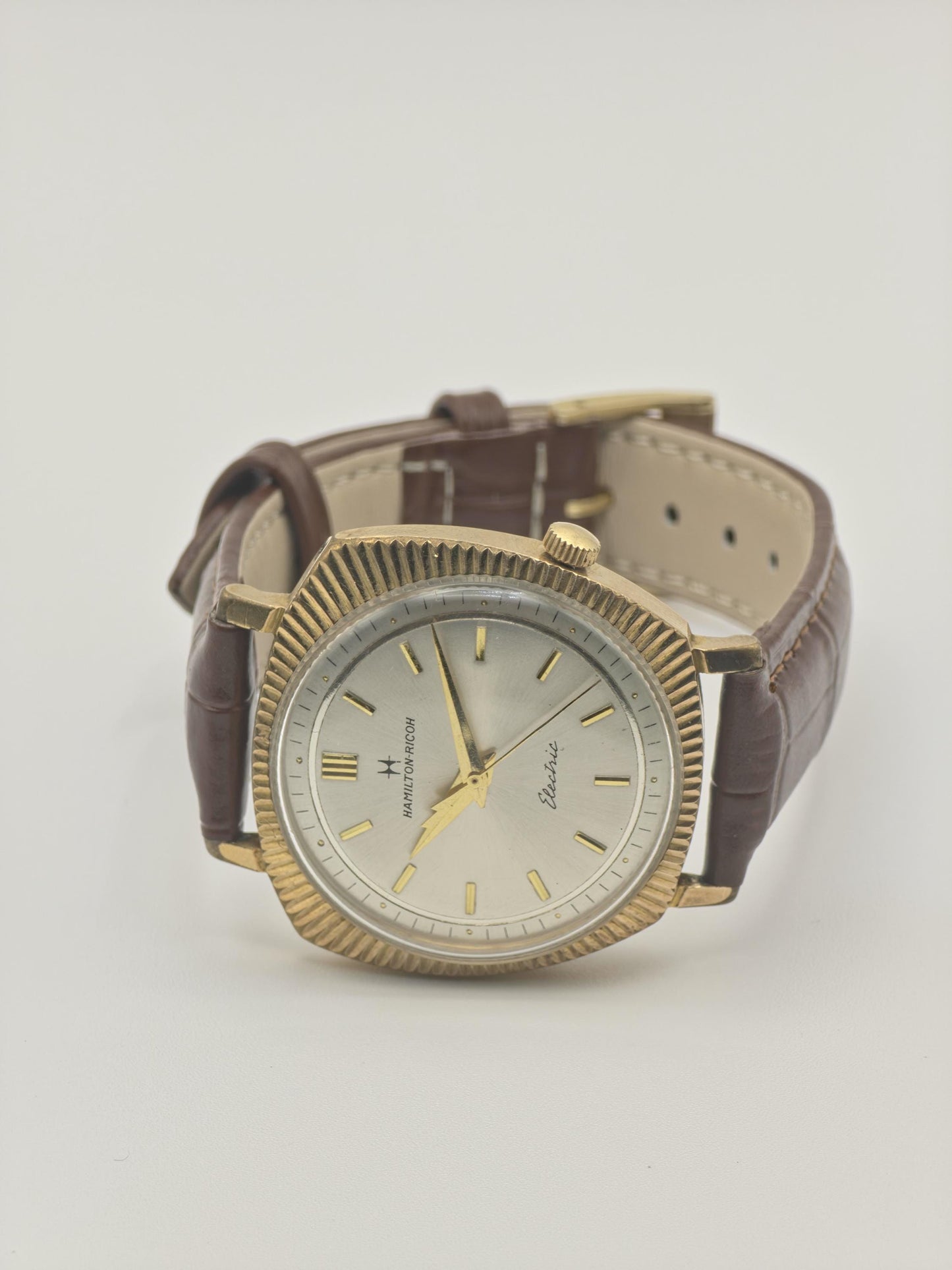 Vintage Hamilton Ricoh Electric Watch | Gold Plated Fluted Bezel