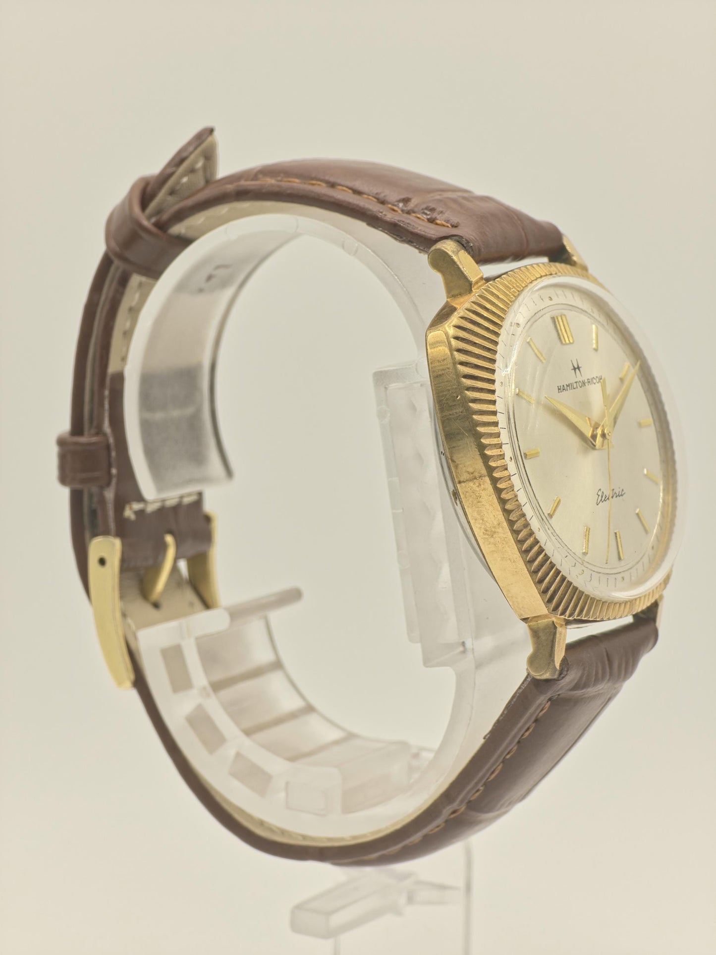 Vintage Hamilton Ricoh Electric Watch | Gold Plated Fluted Bezel