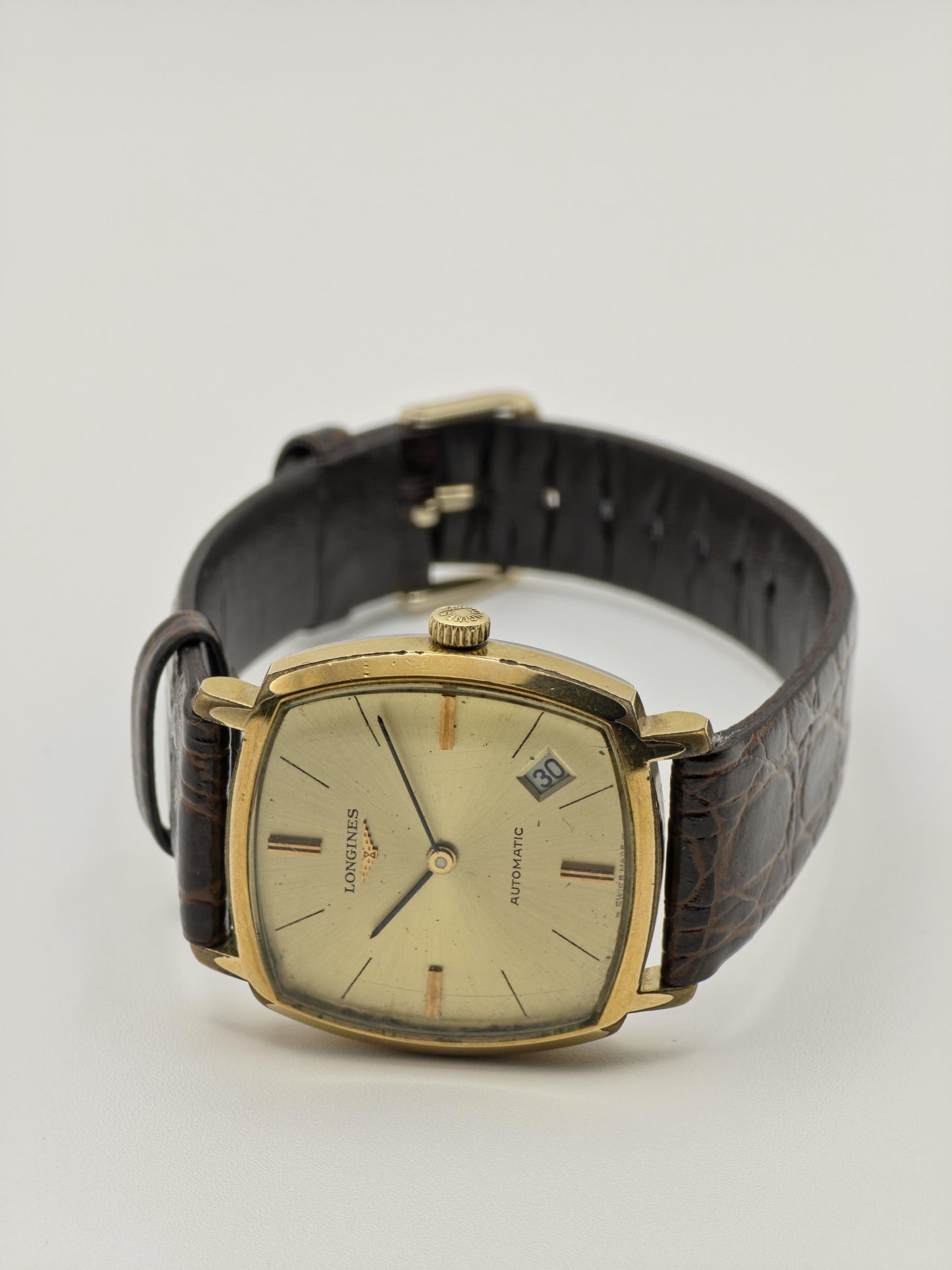 Vintage Longines Automatic Watch | Gold Plated Cushion Case, 1970s