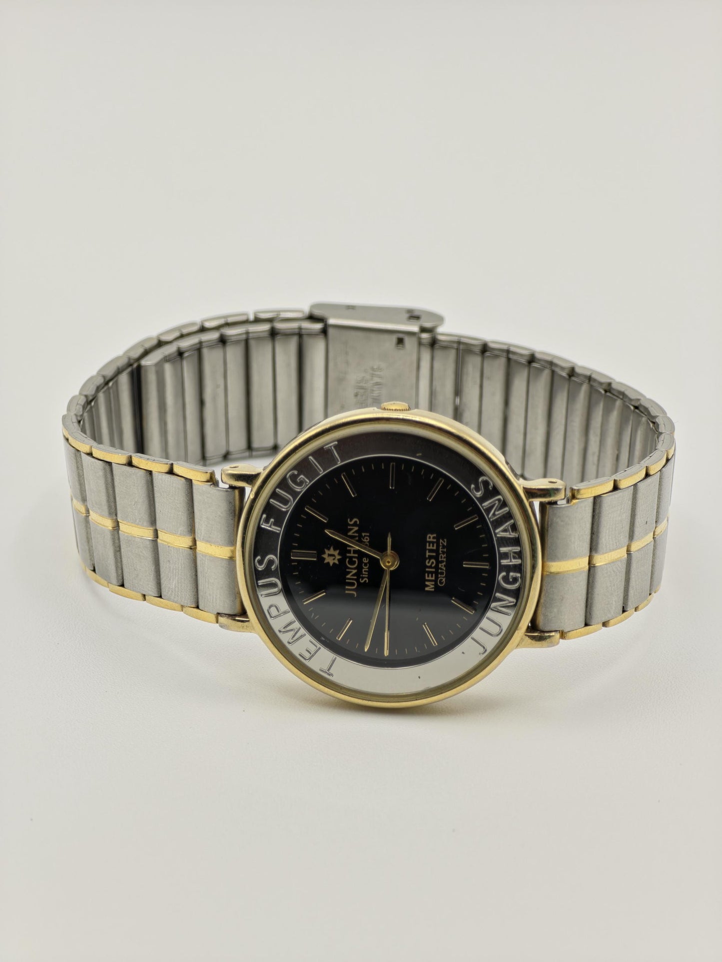 Vintage Junghans Meister Quartz Watch | Tempus Fugit Black Dial