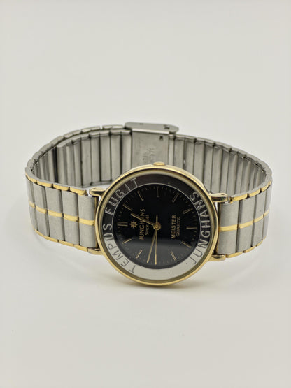 Vintage Junghans Meister Quartz Watch | Tempus Fugit Black Dial