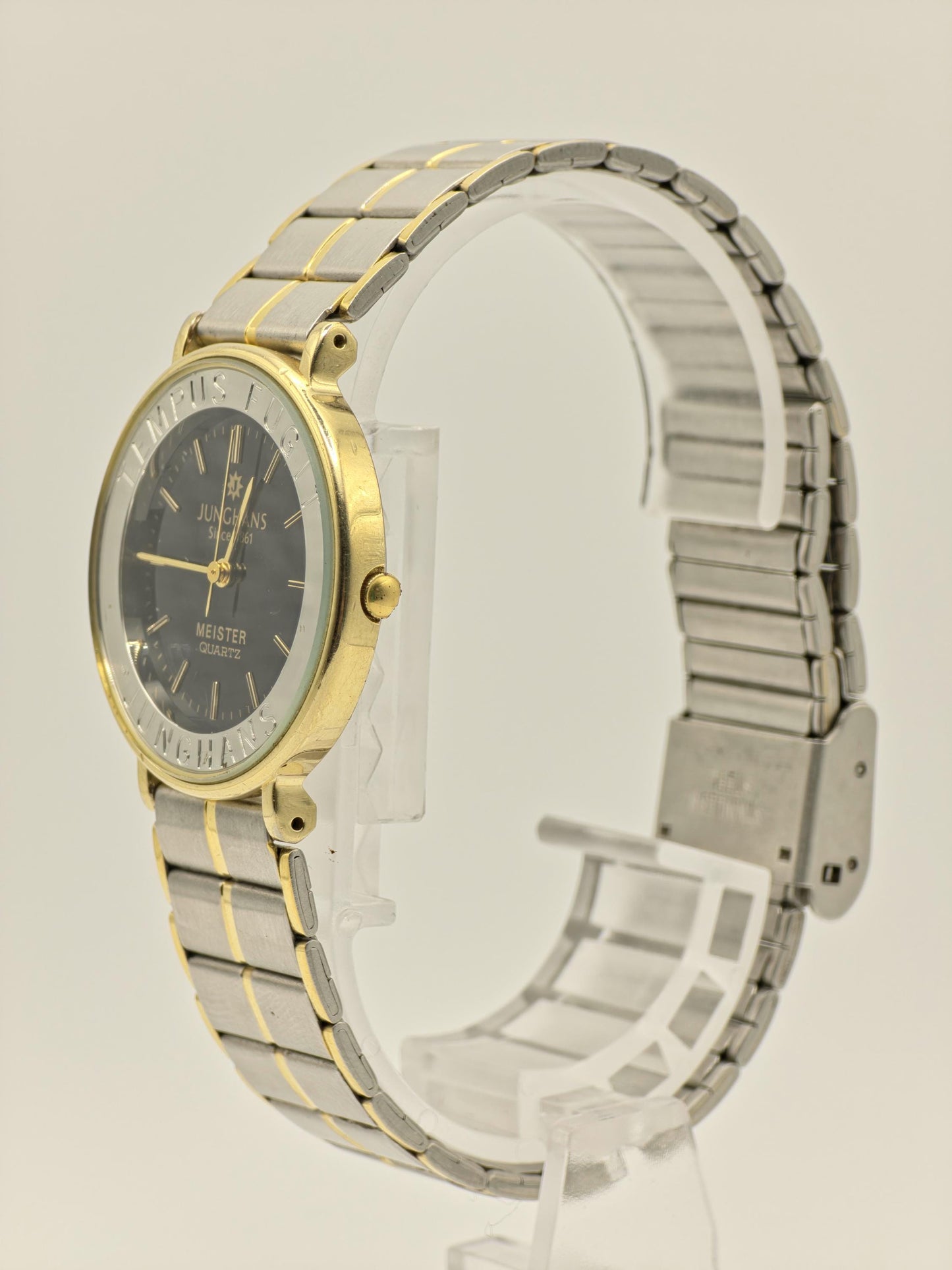 Vintage Junghans Meister Quartz Watch | Tempus Fugit Black Dial