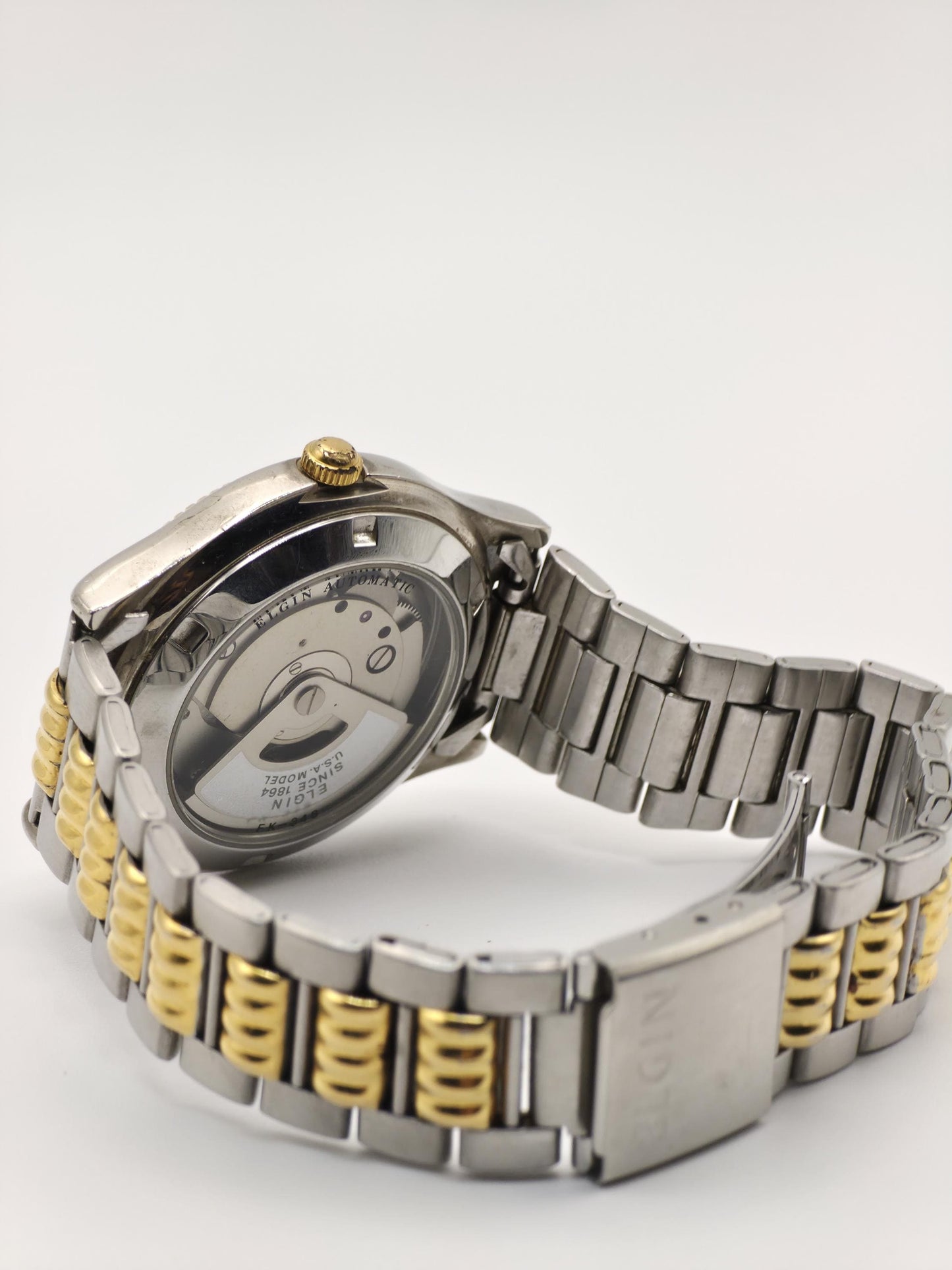 Vintage Elgin Automatic Watch - 1980s Two-Tone 21 Jewels